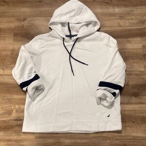 Nautica White Hoodie with Navy Details